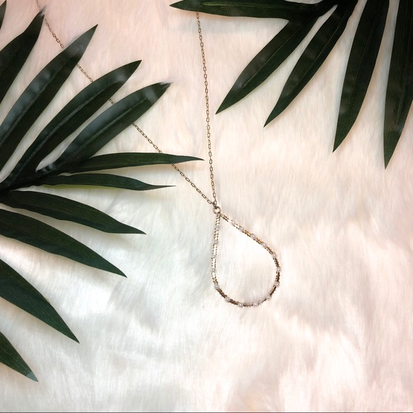 Jewelry - ☀️3/$25 | Gold Pearl Teardrop Necklace